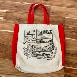 St. Thomas Magen’s Bay Cotton Canvas Shopping Grocery Tote